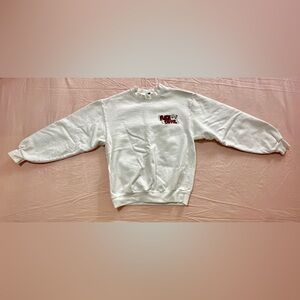 Men's Warren Lotas Race With The Devil White Crewneck Sweatshirt